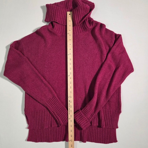 Anthropologie Blair Wool Blend Fall Turtleneck Sweater Fuchsia Pink Cozy Size XS - Picture 5 of 9